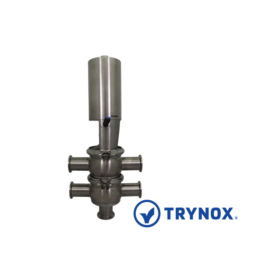 Válvula Diversora Neumática 03 Vías Clamp tipo TT Trynox