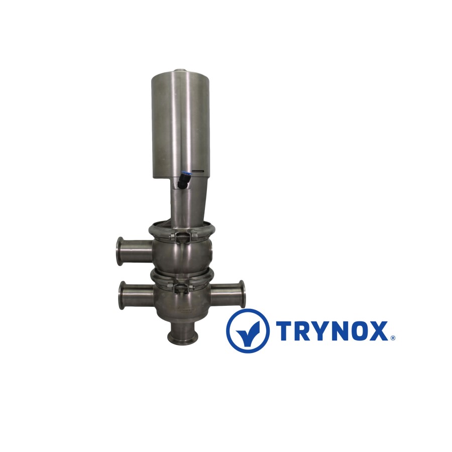Válvula Diversora Neumática 03 vías Clamp tipo LT Trynox