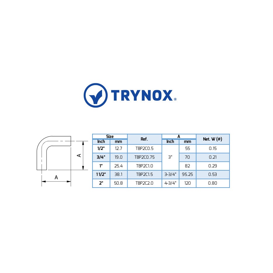 Codo Electropulido 90° BPE Trynox-2